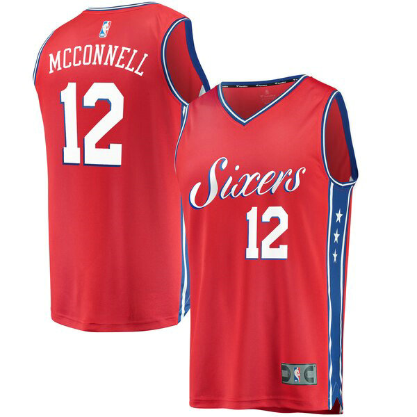Maillot nba Philadelphia 76ers Statement Edition Homme T.J. McConnell 12 Rouge